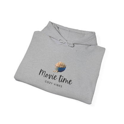 Movie Time Hoodie — Cozy Popcorn Graphic Sweatshirt
