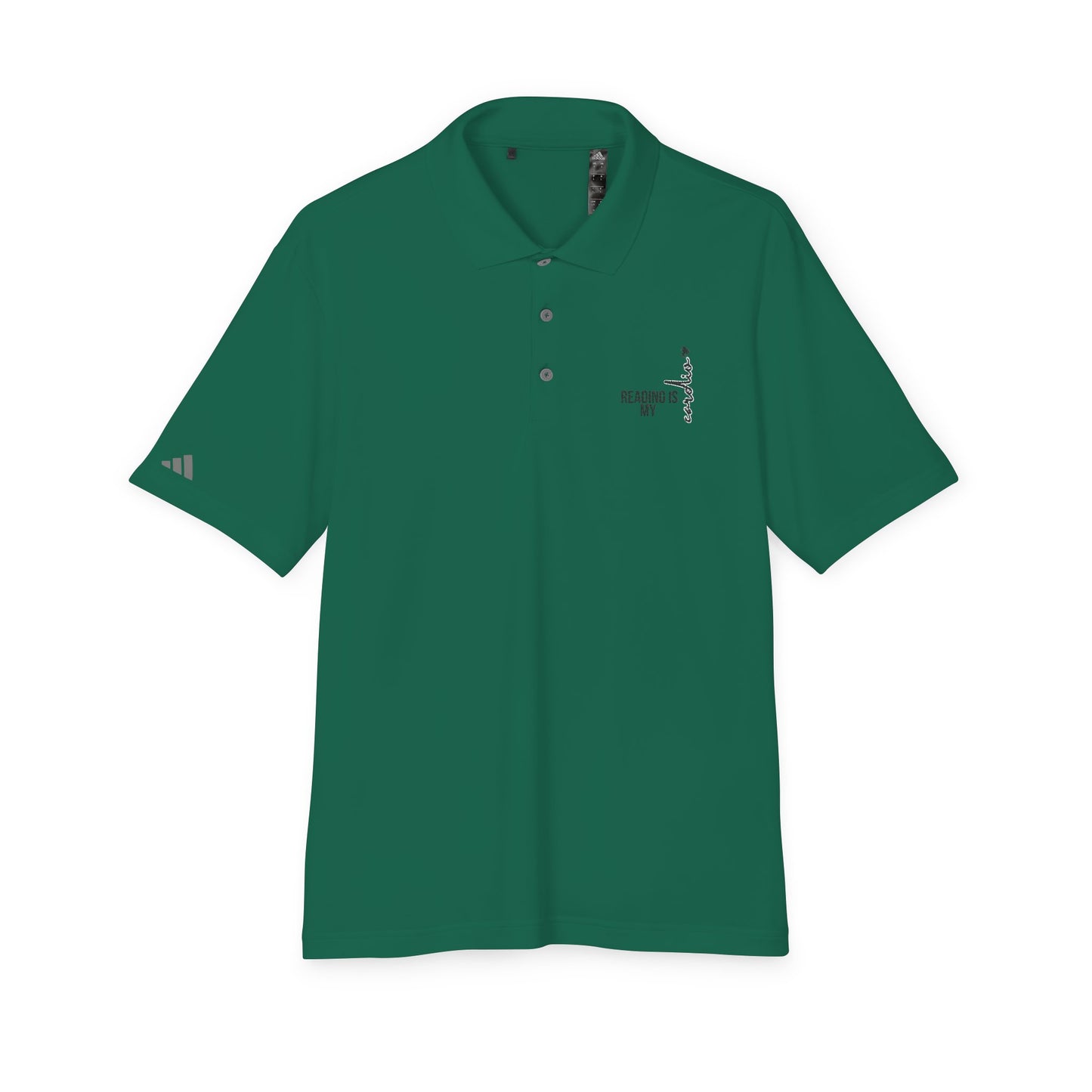 Reading is my Cardio adidas Unisex Performance Polo
