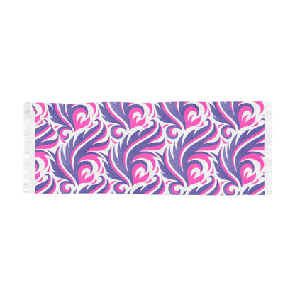 Floral Swirl Pink & Lavender Abstract Pattern Scarf