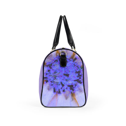 Lavender Floral Leather Travel Bag –Duffel