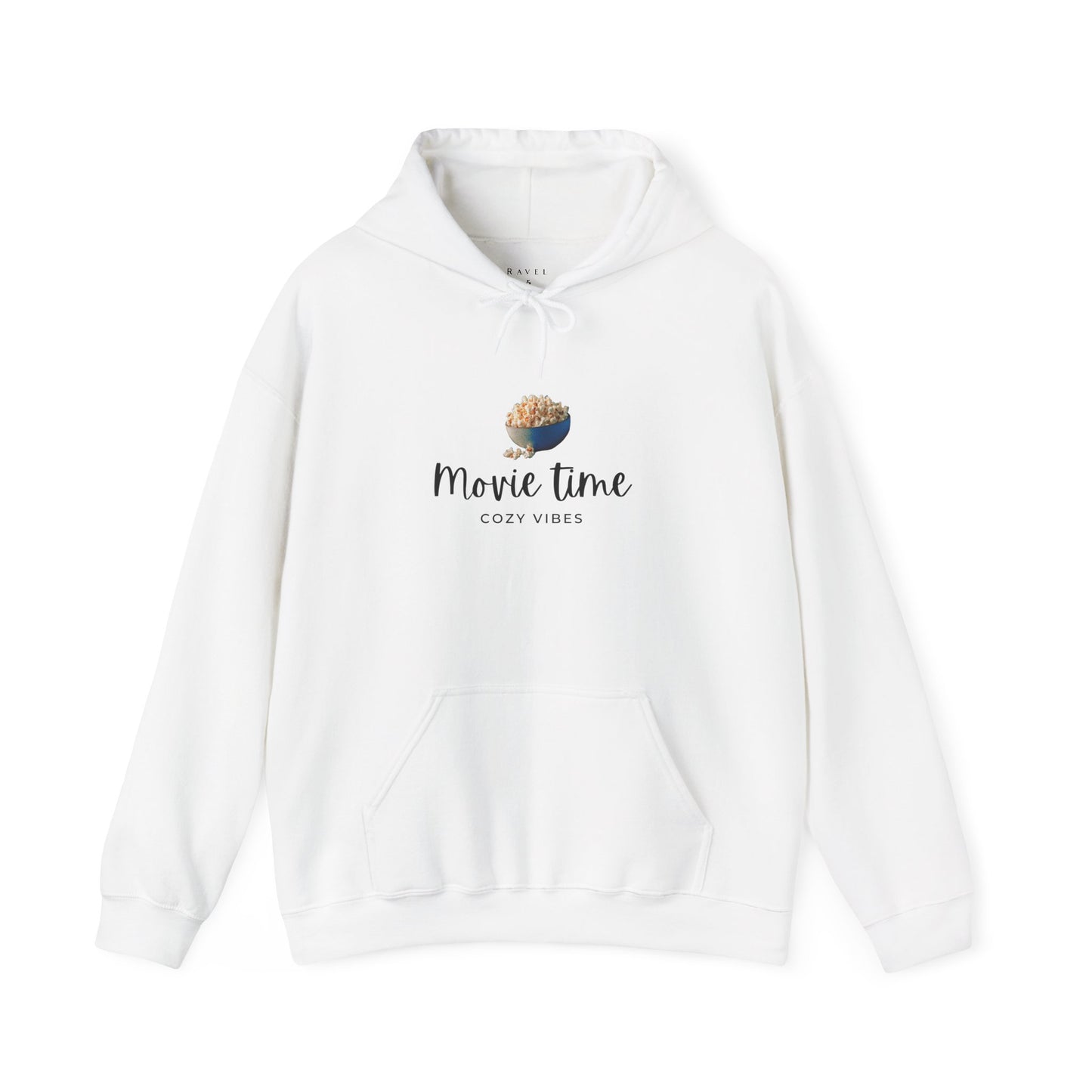 Movie Time Hoodie — Cozy Popcorn Graphic Sweatshirt