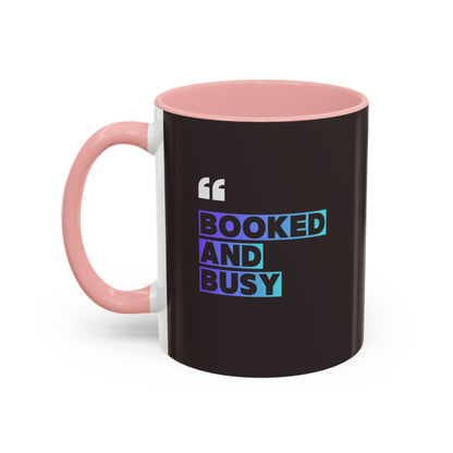 Booked and Busy Accent Coffee Mug — 11/15oz