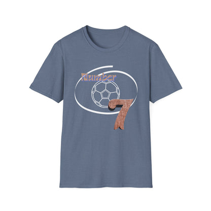 Soccer Number 7 Vintage Football Graphic T-Shirt