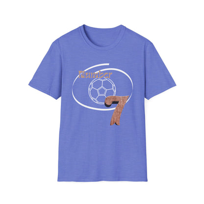 Soccer Number 7 Vintage Football Graphic T-Shirt