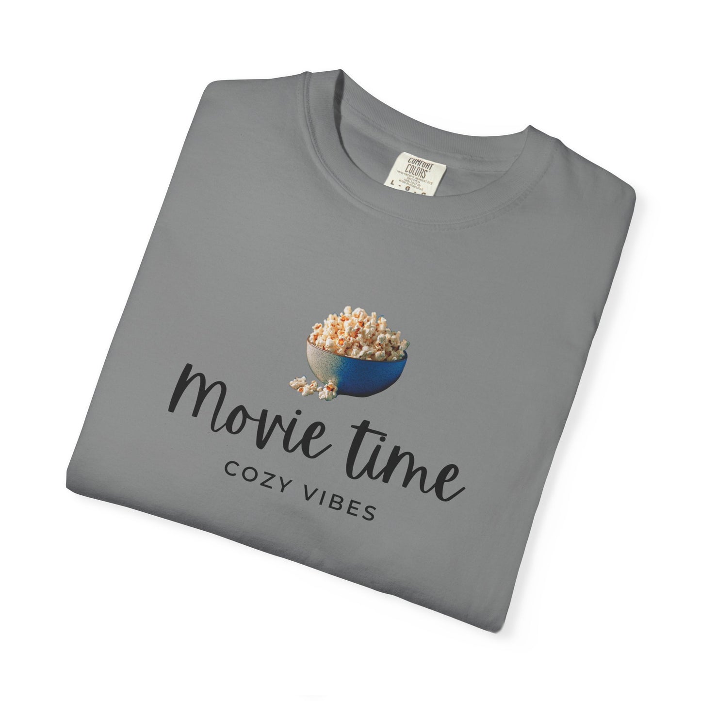 Movie Time T-Shirt – Cozy Vibes Popcorn Graphic Tee