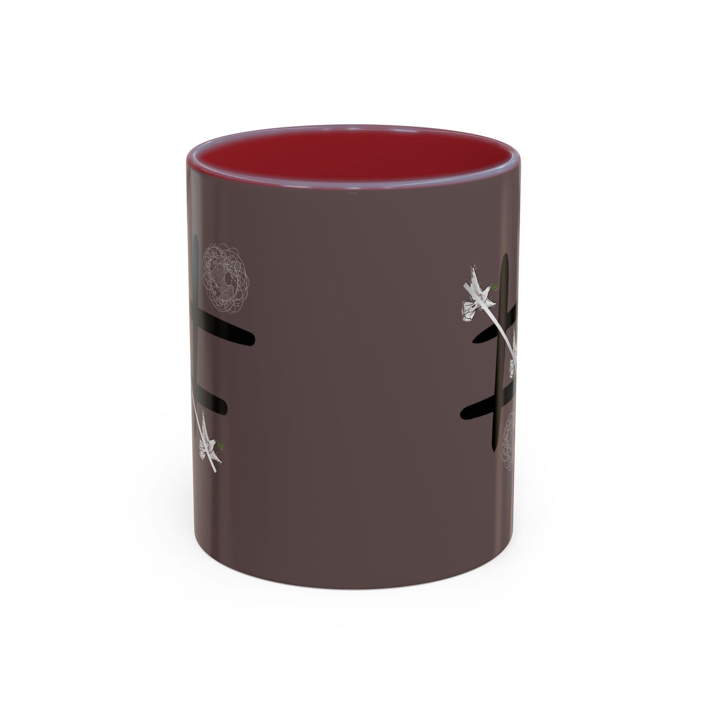Peace Wins Ceramic Coffee Cup Peace/War design (11/15oz)