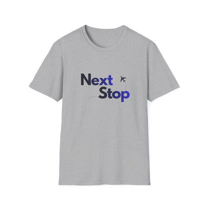 Next Stop T-Shirt  Travel Tee with Airplane Graphic