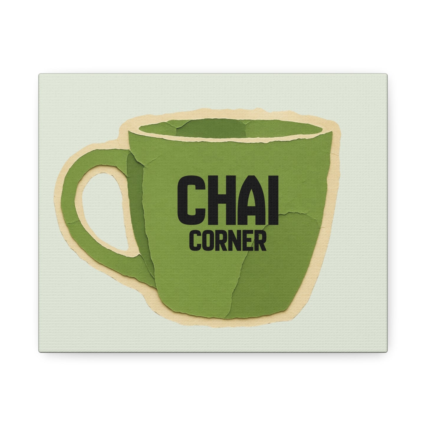 Chai Corner Canvas Art Green Wall Decor