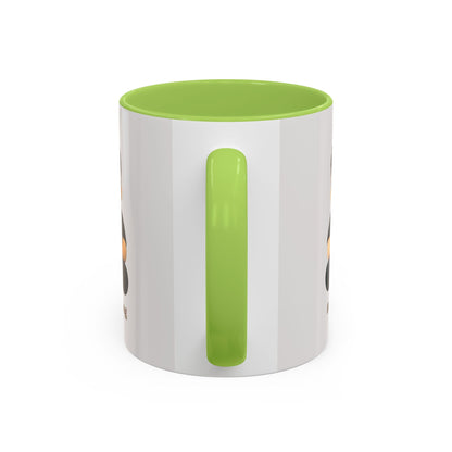 Accent Coffee Mug — 'Start Strong' Motivational Character Coffee Mug