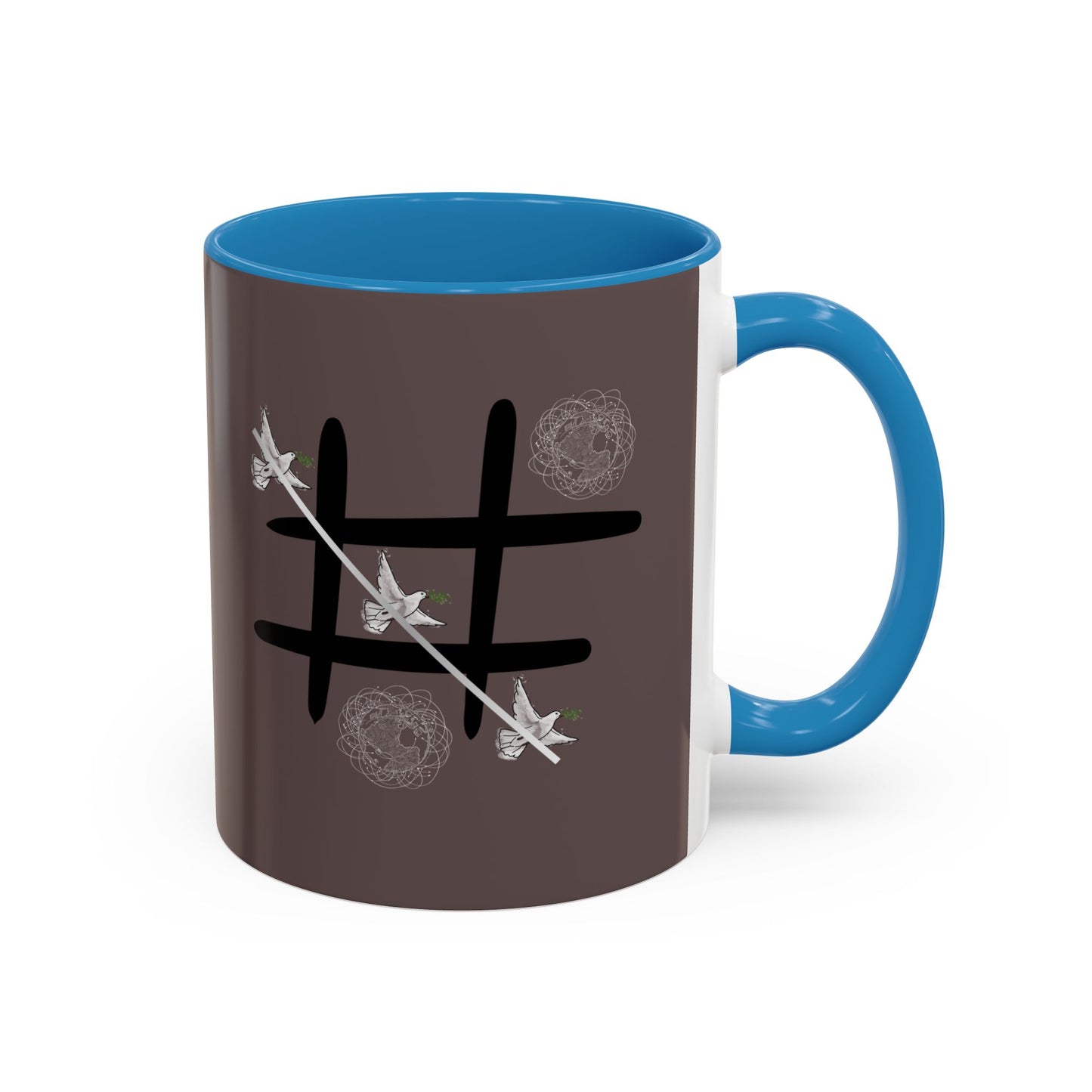 Peace Wins Ceramic Coffee Cup Peace/War design (11/15oz)