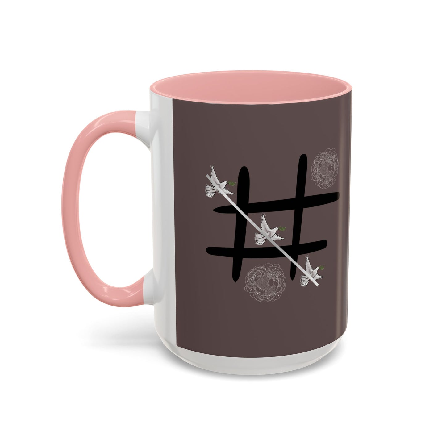 Peace Wins Ceramic Coffee Cup Peace/War design (11/15oz)