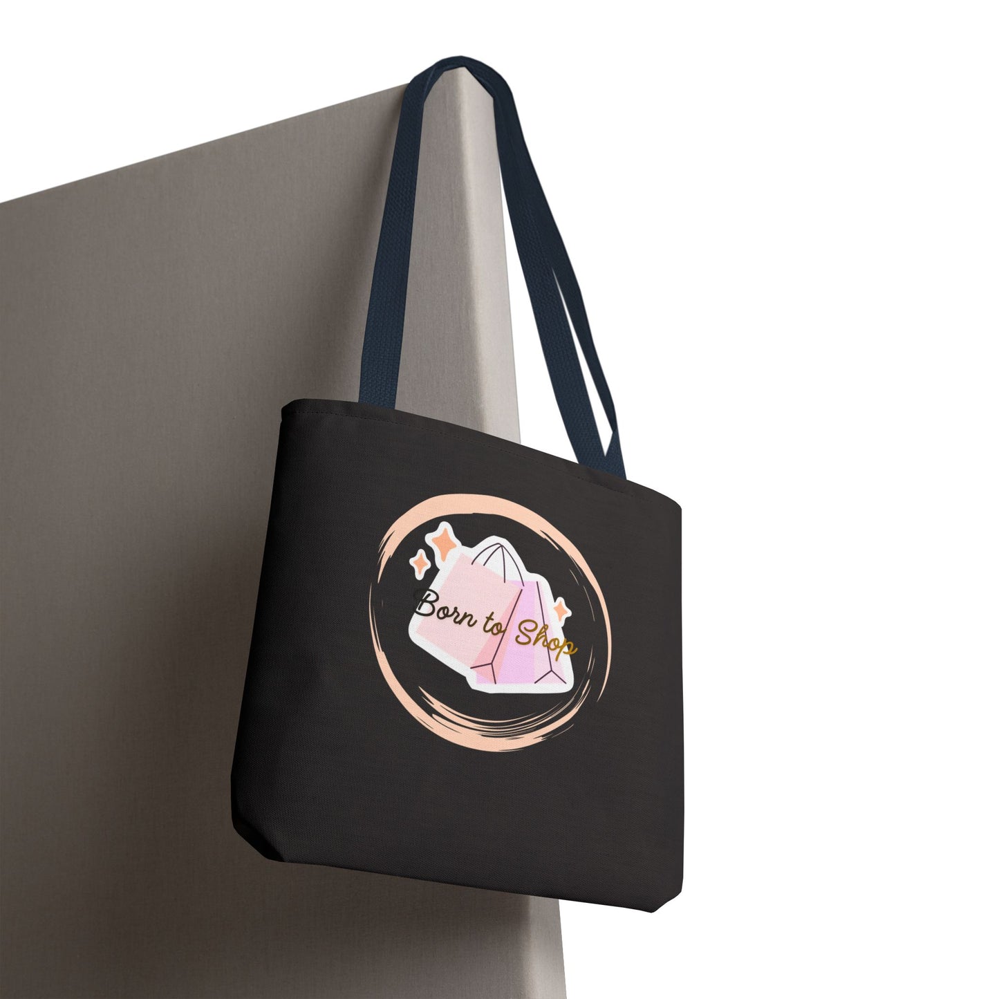 Shopping Tote Bag — "Born to Shop" Graphic Tote