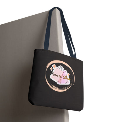 Shopping Tote Bag — "Born to Shop" Graphic Tote