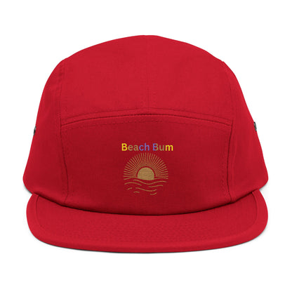 Embroidered 'Beach Bum' 5-Panel Cap