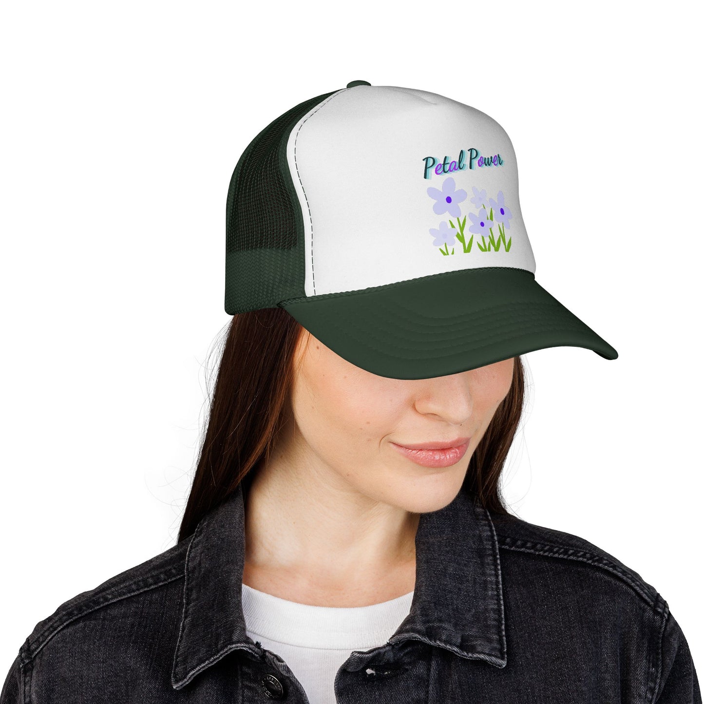 Petal Power Cap with Purple Flowers