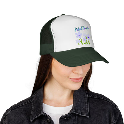 Petal Power Cap with Purple Flowers