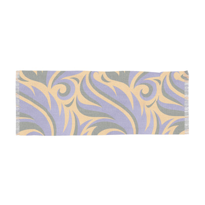 Purple Swirl , Gold Decorative Fashion Scarf