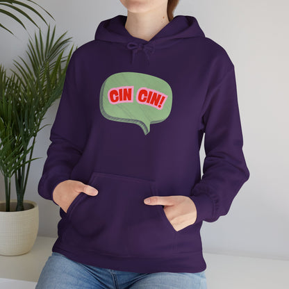Cin Cin! Speech Bubble Hoodie Italian Cheers Graphic Sweatshirt