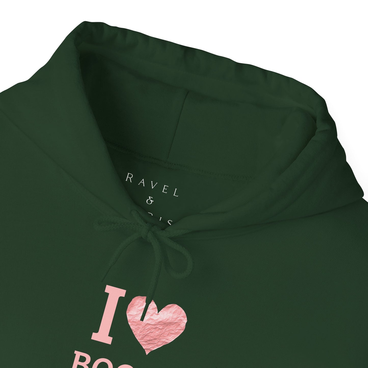I  Love Books Hoodie — Pink Heart Book Lover Pullover