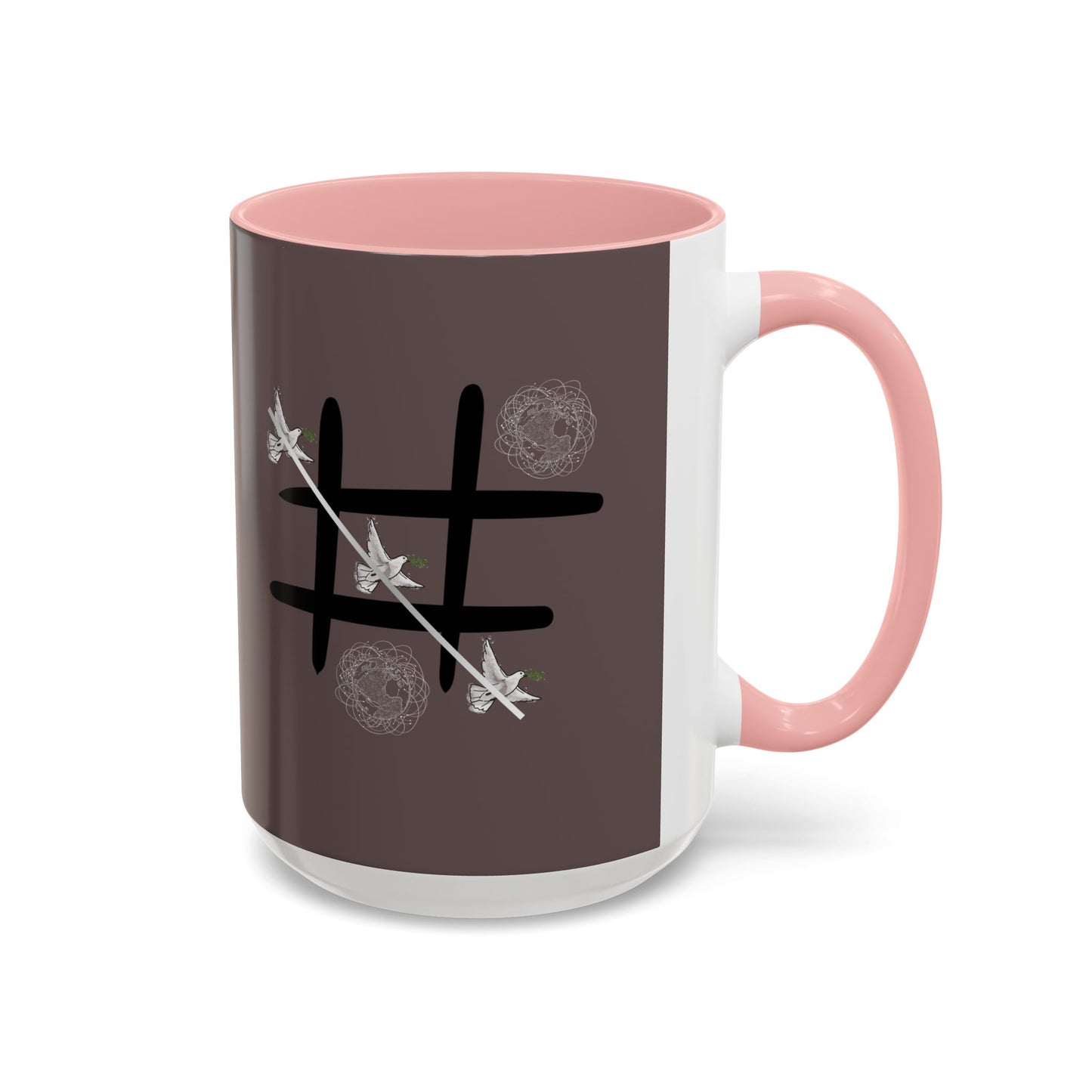 Peace Wins Ceramic Coffee Cup Peace/War design (11/15oz)