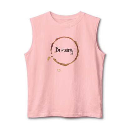 Brewing Coffee Ring Muscle Tank Coffee Lover Tee