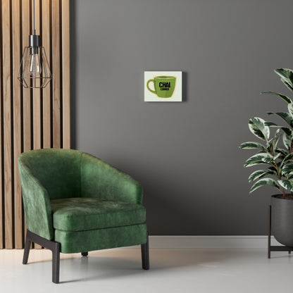 Chai Corner Canvas Art Green Wall Decor