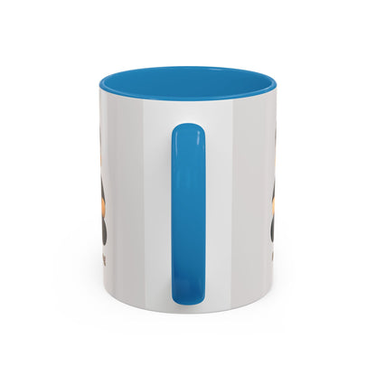 Accent Coffee Mug — 'Start Strong' Motivational Character Coffee Mug