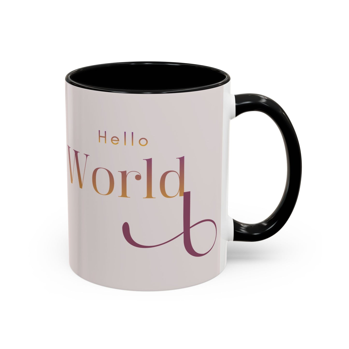 Hello World Modern Script Tech & Coder Accent Coffee Mug (11oz)