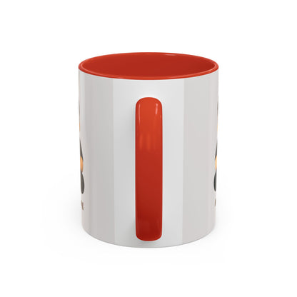 Accent Coffee Mug — 'Start Strong' Motivational Character Coffee Mug