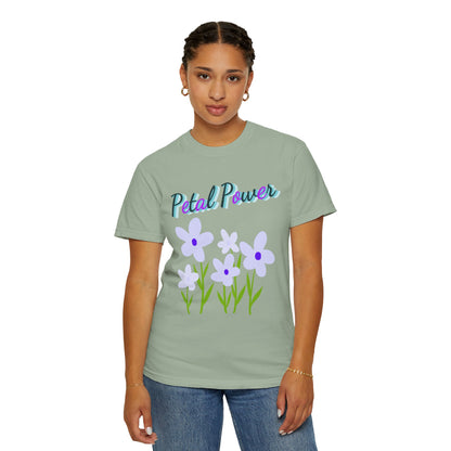 Petal Power T-Shirt — Floral Graphic Tee with Purple Flowers