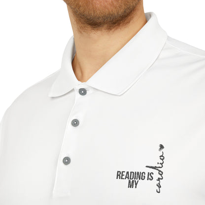 Reading is my Cardio adidas Unisex Performance Polo
