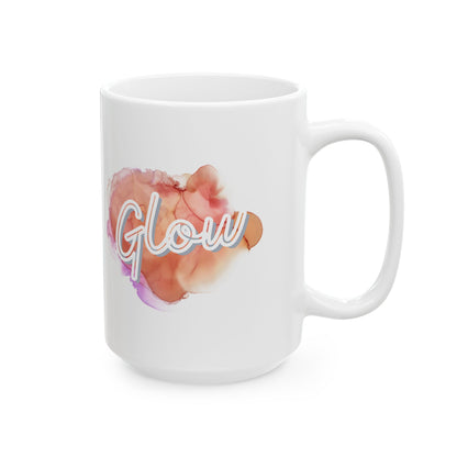 Glow Watercolor Inspirational Floral Ceramic Coffee Cup (11oz/15oz)