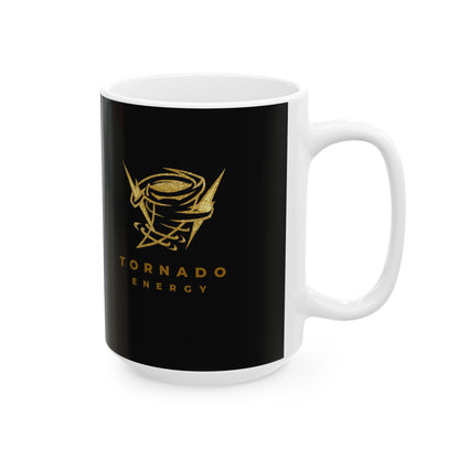 Gold Tornado Energy Ceramic Mug – Magical Fantasy Coffee Cup (11oz, 15oz)