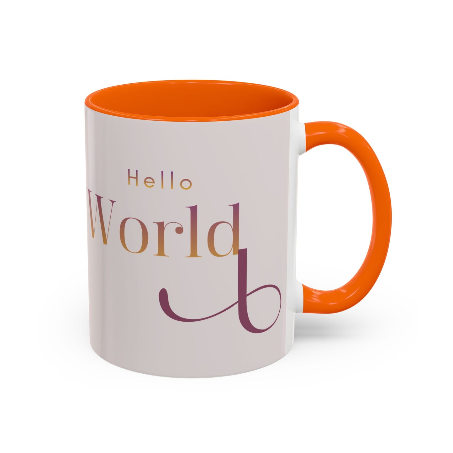 Hello World Modern Script Tech & Coder Accent Coffee Mug (11oz)