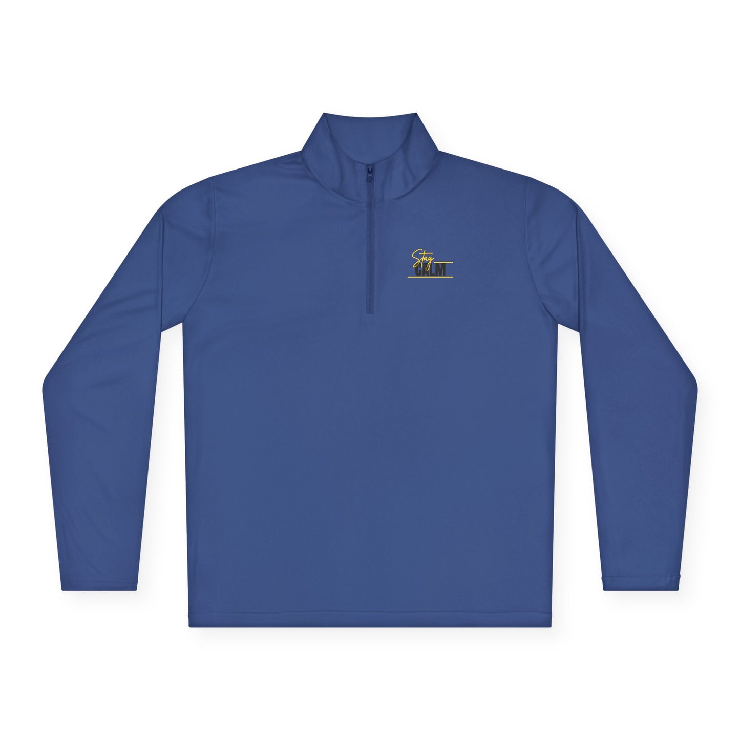 Stay Calm Retro Yellow Camper Logo Chest Embroidery Pullover
