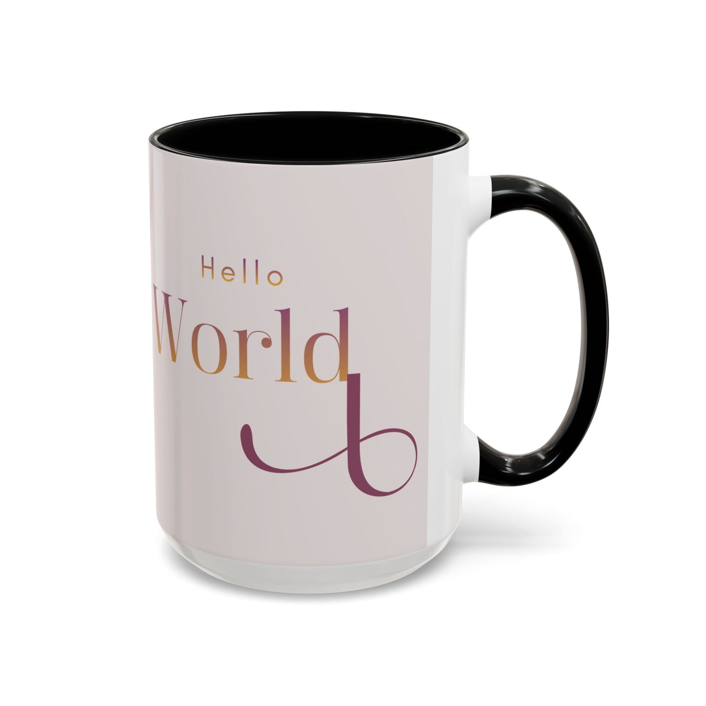 Hello World Modern Script Tech & Coder Accent Coffee Mug (11oz)