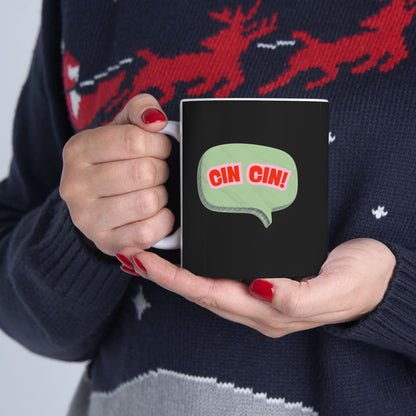 Cin Cin! Retro Bubble Ceramic Mug – 11oz & 15oz