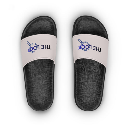Slide Sandals — "THE LOOK" Logo Pool Slides for Women