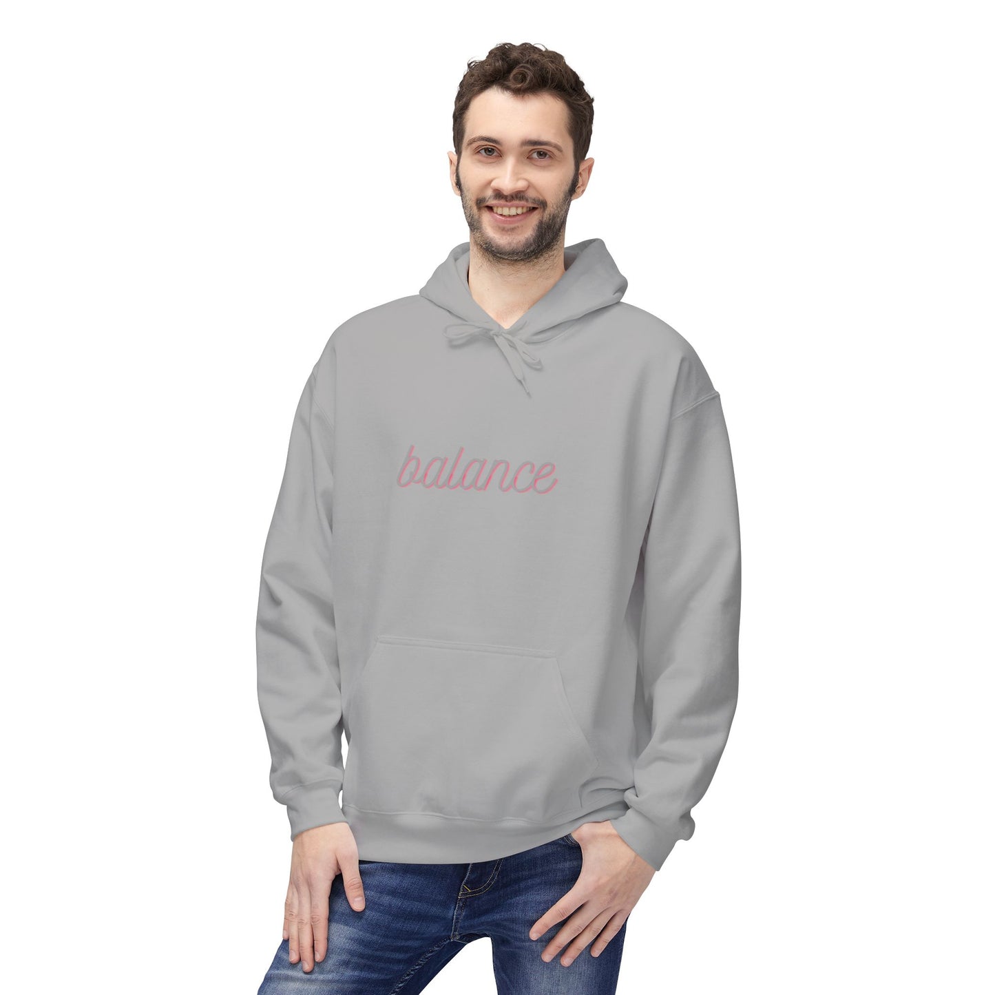Balance Script Hoodie Typography Pullover