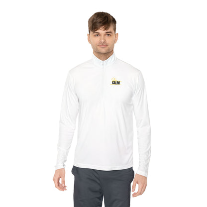 Stay Calm Retro Yellow Camper Logo Chest Embroidery Pullover