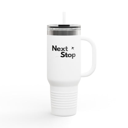 "Next Stop" Insulated Tumbler for Commuters & Travelers (40oz)