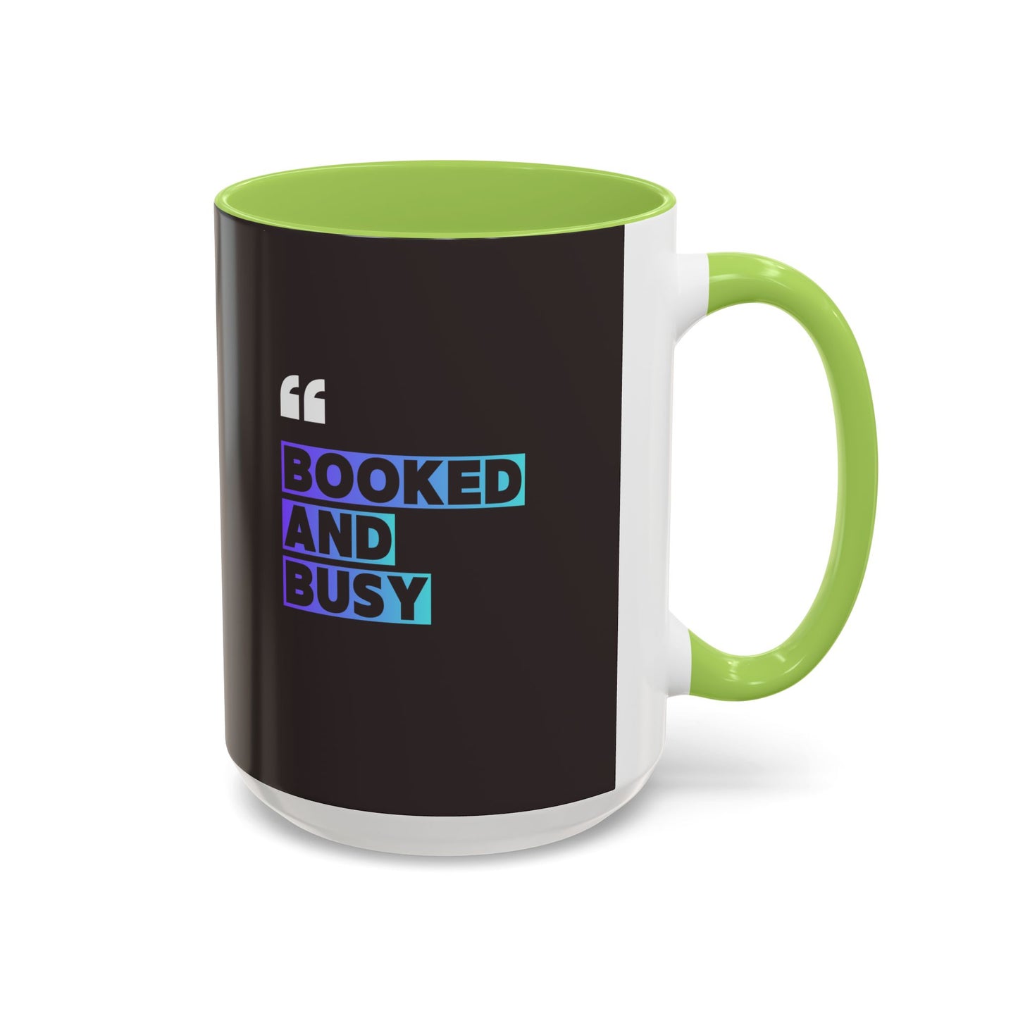 Booked and Busy Accent Coffee Mug — 11/15oz