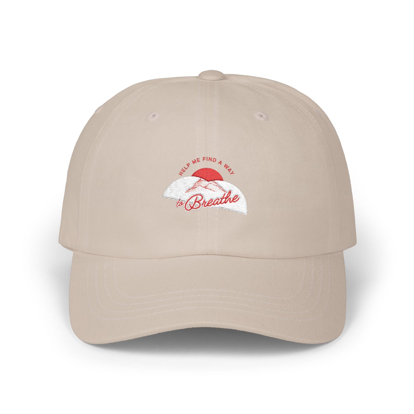 'Help me find a way to Breathe' Sunset Embroidered Baseball Hat