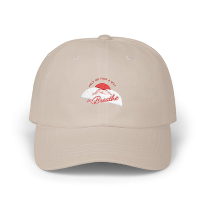 'Help me find a way to Breathe' Sunset Embroidered Baseball Hat