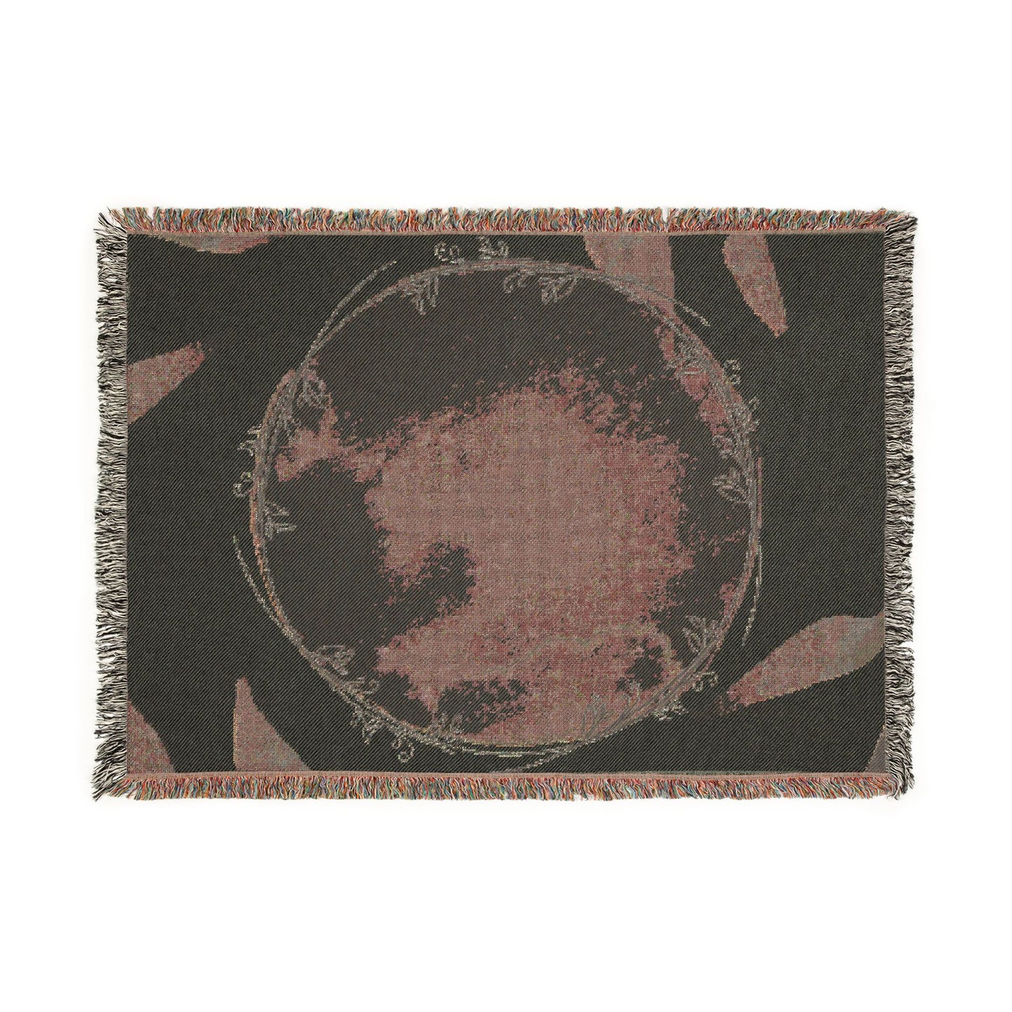 Woven Earth Moon Globe Throw Blanket