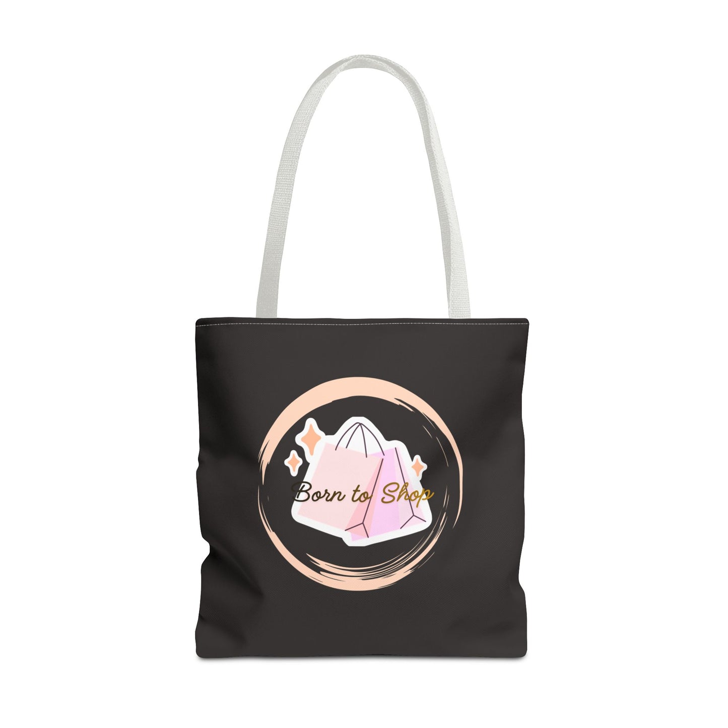 Shopping Tote Bag — "Born to Shop" Graphic Tote