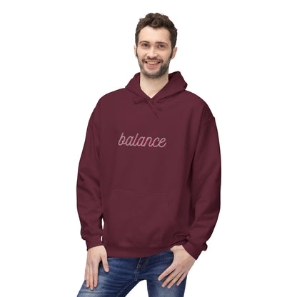 Balance Script Hoodie Typography Pullover