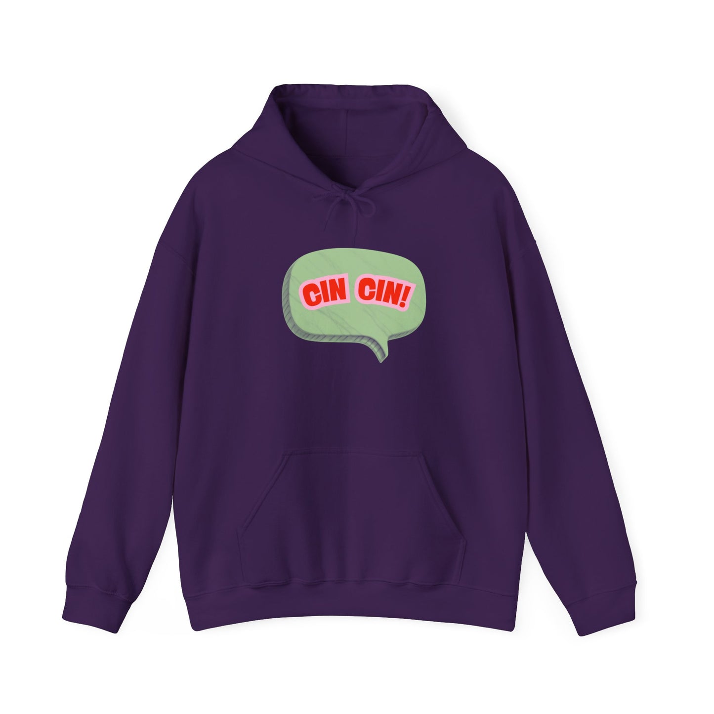 Cin Cin! Speech Bubble Hoodie Italian Cheers Graphic Sweatshirt
