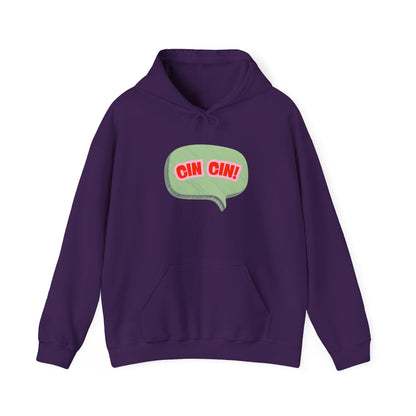 Cin Cin! Speech Bubble Hoodie Italian Cheers Graphic Sweatshirt