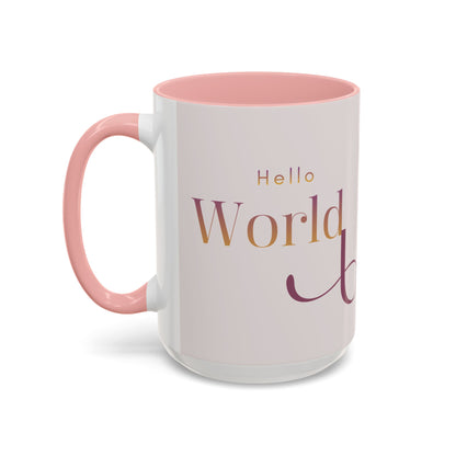 Hello World Modern Script Tech & Coder Accent Coffee Mug (11oz)
